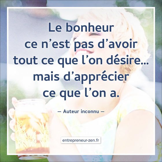 Le Bonheur Est En Soi Entrepreneur Zen 3334